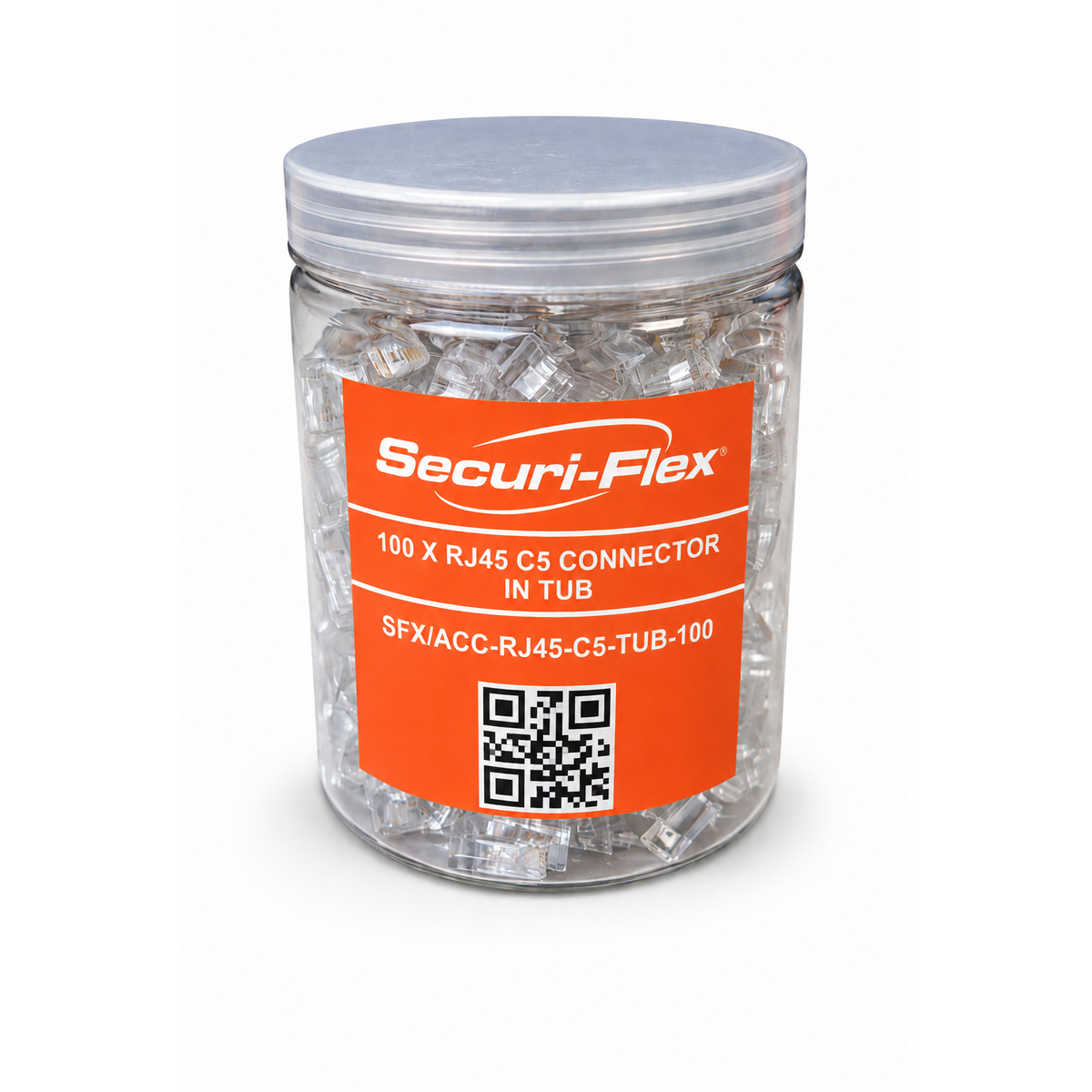 Securiflex SFX/ACC-RJ45-C5-TUB-100 CAT5E RJ45 Plugs In A Tub of 100
