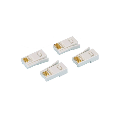 Securiflex SFX/ACC-TC-CR-BS-6P6C-100 British Standard Telecom Plugs White Pack of 100