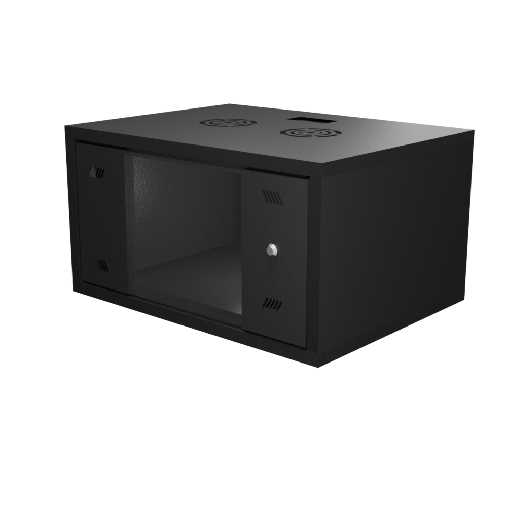 Securiflex SFX/ACC-WC-6U-600X450-1 6U 600 X 450 Deep Wall Cabinet Black