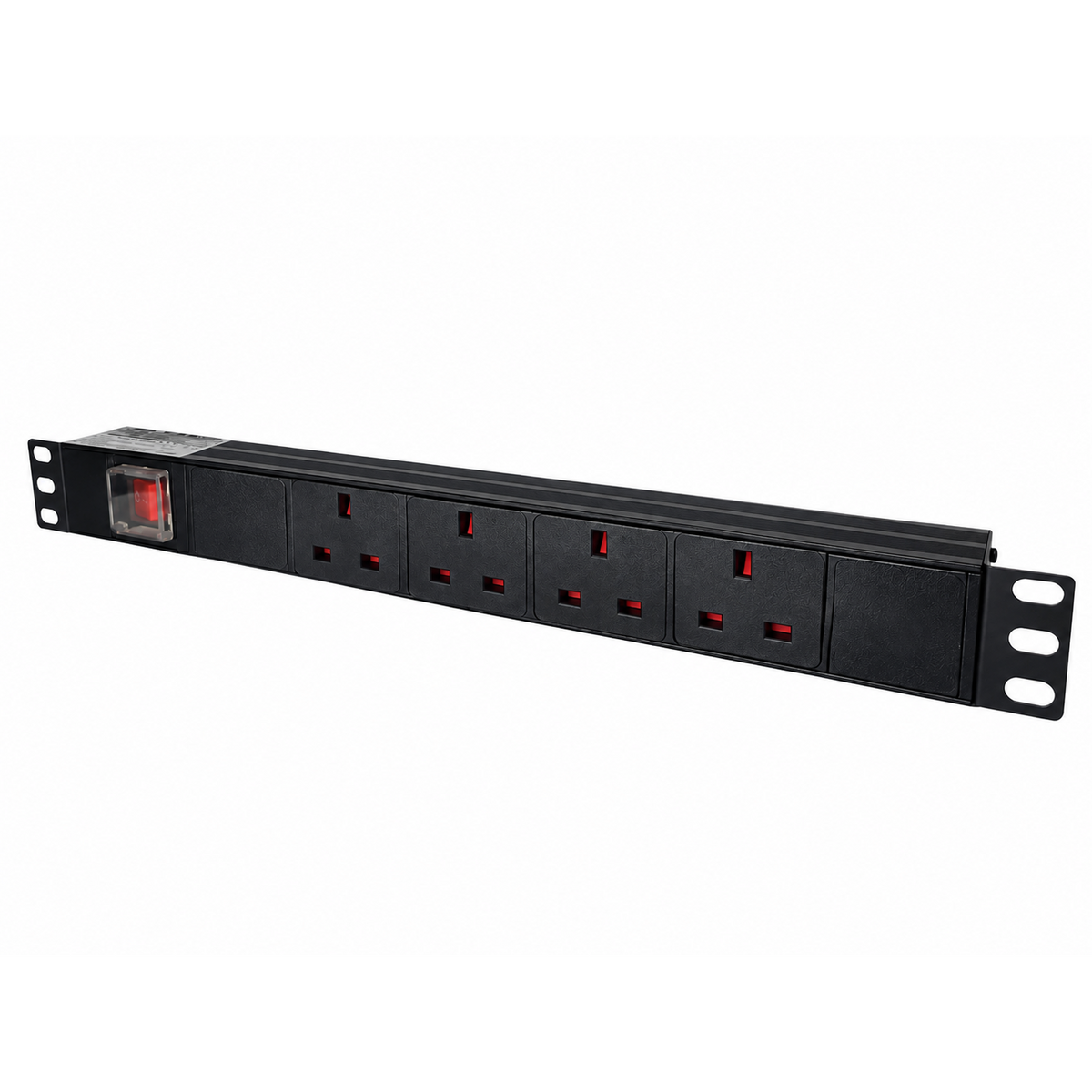 Securiflex SFX/ACC-WC-PDU-4-H-1 1U Horizontal 4 Way Power Distribution Unit Black