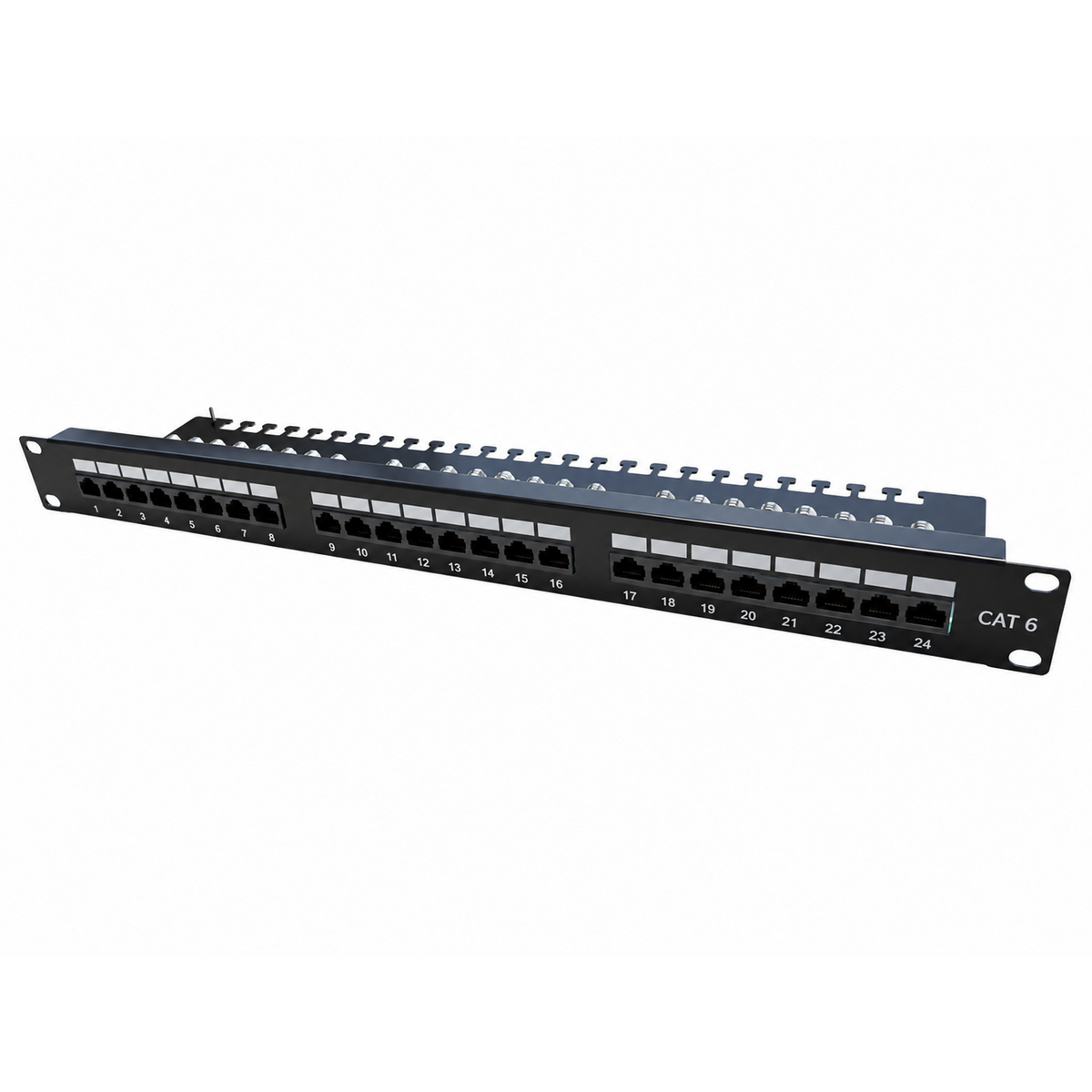 Securiflex SFX/ACC-WC-PP-C6-24-1U-90-1 1U 24 Port CAT6 90 Degree Patch Panel Black