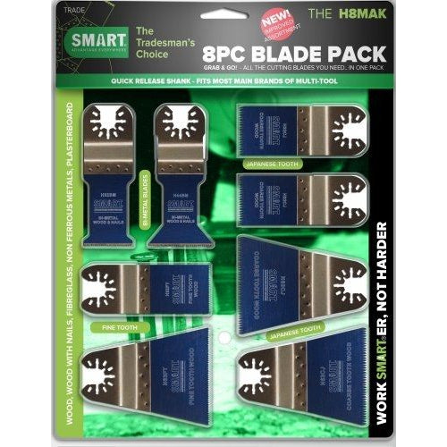 Smart H8MAK 8 Piece Multi-Tool Blade Pack