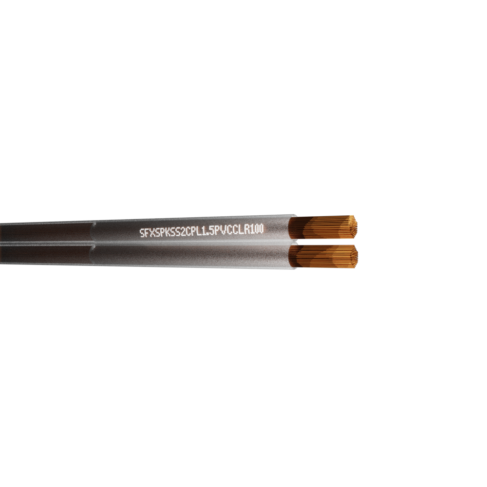 Speaker Cable Secure Sound 2 Core OFC 1.5mm Parallel Gold PVC