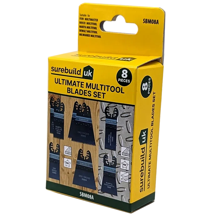 Surebuild SBM08A 8pc Ultimate Multi-tool Blades Set