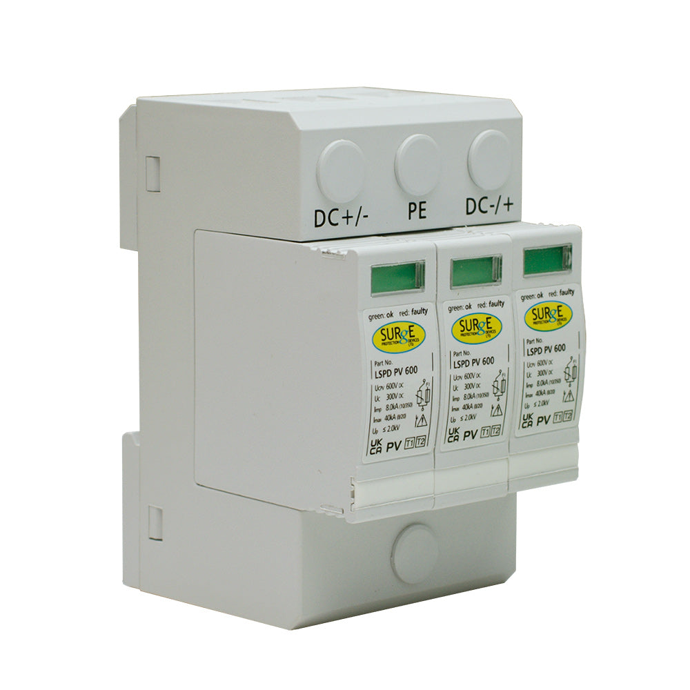 Surge Protection Devices SPDPV600 Type 2, 600V DC, for Solar / PV Installations
