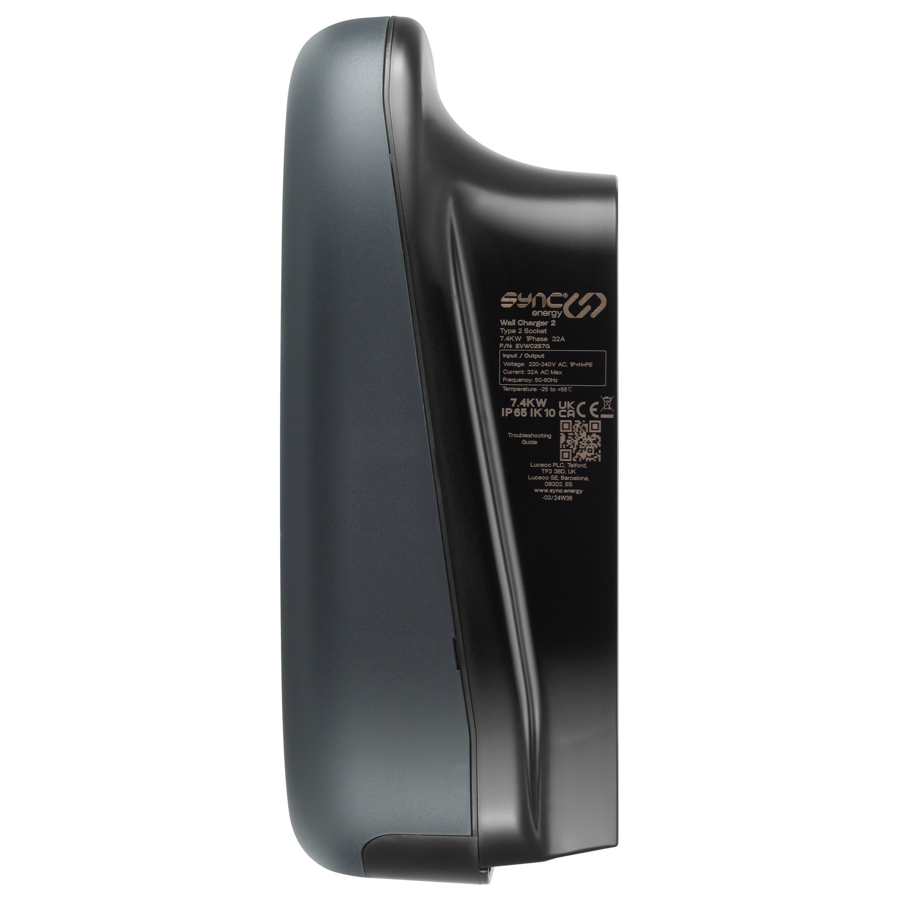 Sync Energy EVWC2S7GG-02 7.4kW WiFi, 4G & Smart untethered EV Charger