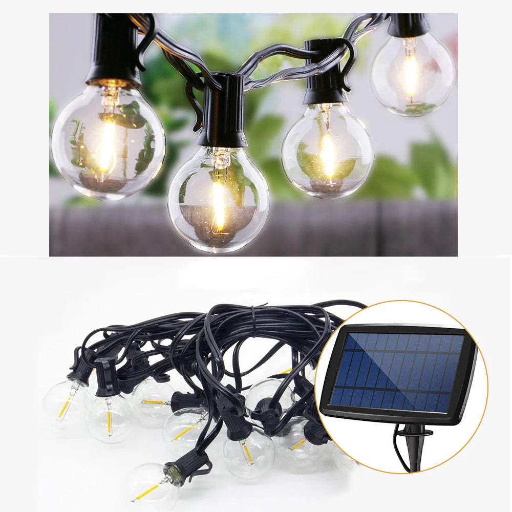 Ener-j T355 Solar String Kit 7.6m 25 Filament Bulbs 4400 mAh Battery
