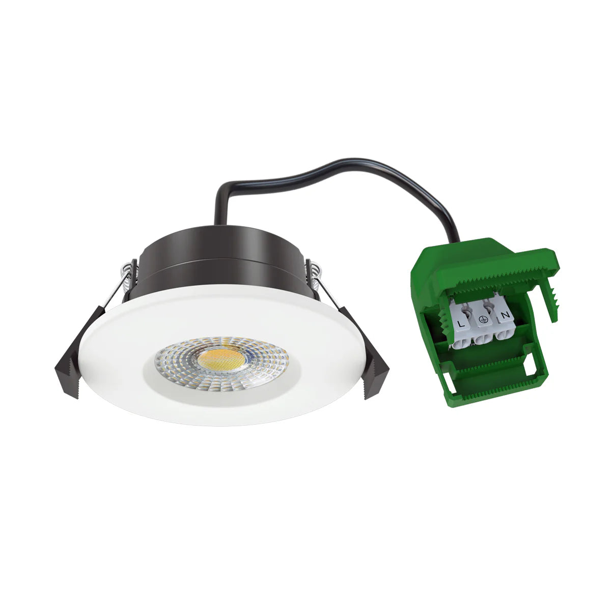 Ener-j T456 8W Fire Rated LED Downlight, Dimmable & CCT Changing, IP65 Pack of 2