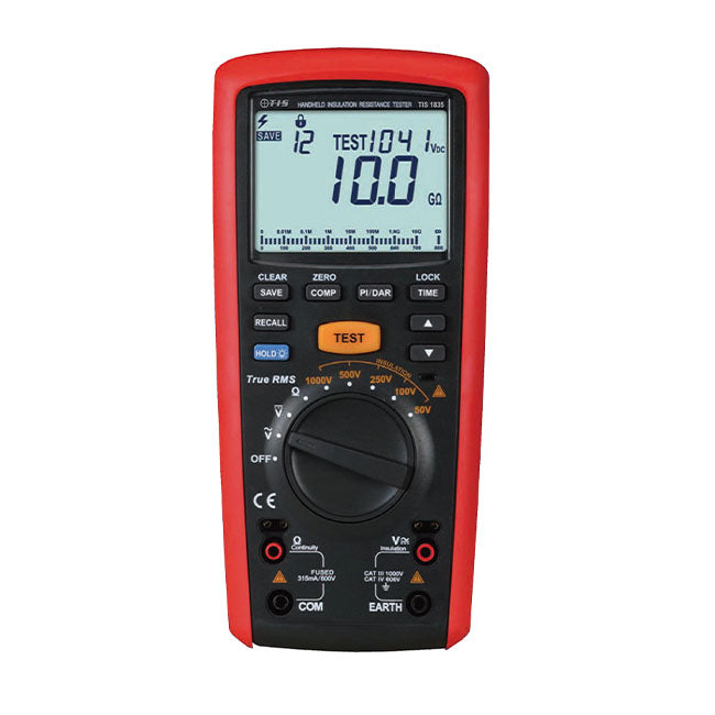 TIS TIS1835 Handheld TRMS Insulation Resistance Tester with Multimeter Features