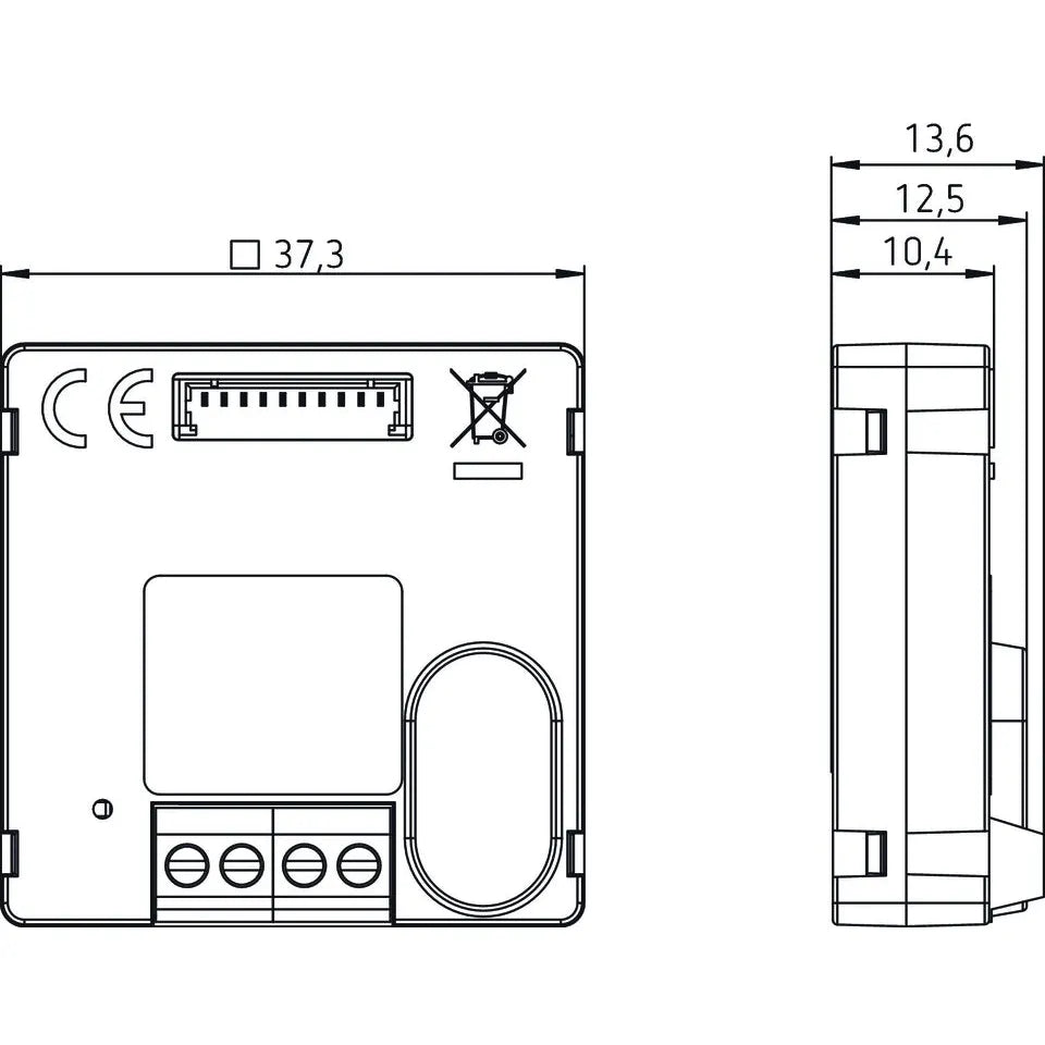 Theben TA 4 S DALI-2 DALI-2 Push Button Interface 4-Gang Flush-Mount