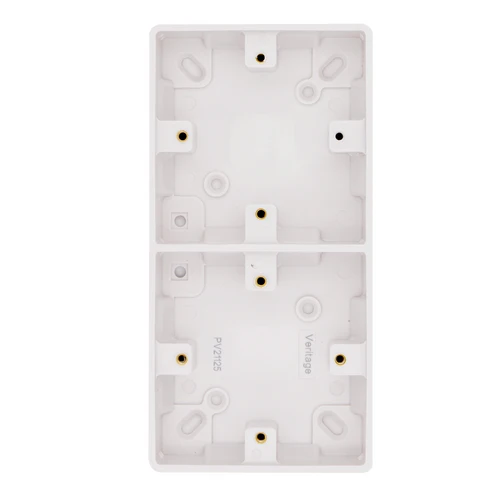 Thrion PV21125 Veritage 2 x 1 Gang 25mm Rounded Corner Dual Pattress White