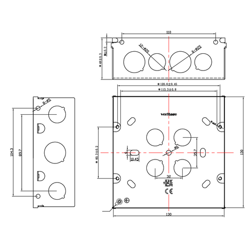 Thrion TH6835 6-8G 35mm Flush Galv Box