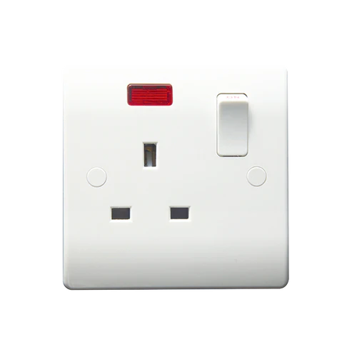 Thrion VN039 13A 1 Gang Double Pole Switched Socket with Neon