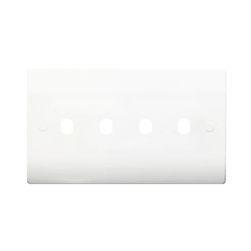 Thrion VN158P 4 Gang Dimmer Plate with Knobs White