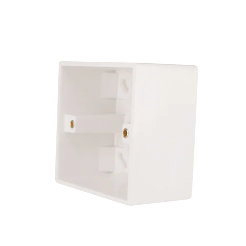 Thrion VN283 1 Gang 47mm Rounded Pattress Back Box White