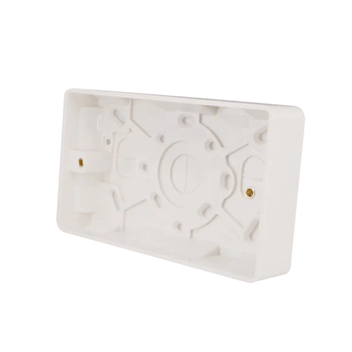 Thrion VN284 2 Gang 25mm Rounded Pattress Back Box White