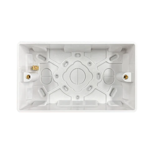 Thrion VN285 2 Gang 35mm Rounded Pattress Back Box White