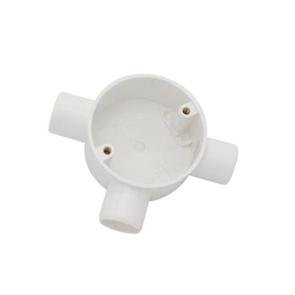 Univolt CB20/3WH 20mm PVC Conduit Tee Box White