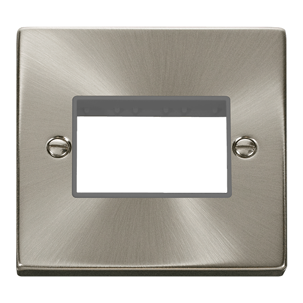Click VPSC403GY Deco 3 Module Satin Chrome Front Plate