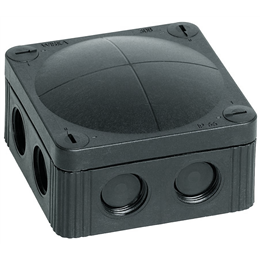 Wiska COMBI 308 PVC Adaptable Box Black IP66