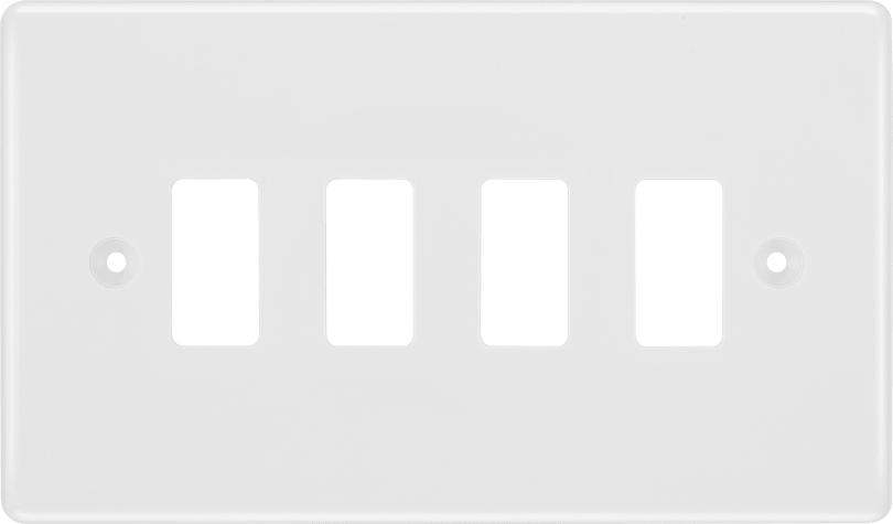 BG R84-01 Grid 4G Front Plate White