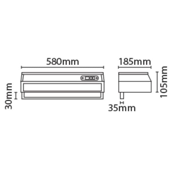 Eterna SH3WH 3kW Warm Air Curtain White