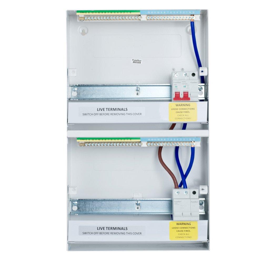 FuseBox F2020MX 20 Way RCBO Consumer Unit + Surge Protection - Electrical 4  Less